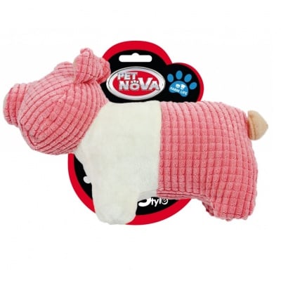 Pet Nova, плюшена играчка за куче - розово прасенце, 22см