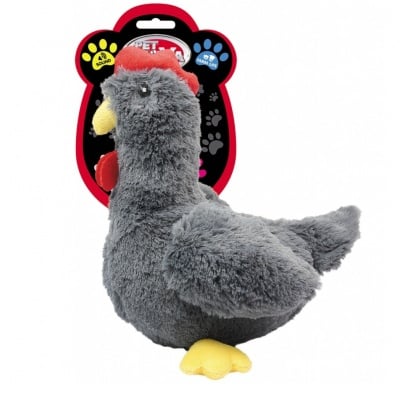 Pet Nova, плюшена играчка за куче - сиво пиле, 34см