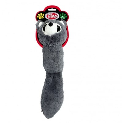 Pet Nova, плюшена играчка за куче - скърцаща лисица, сива, 41см