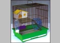 Двуетажна клетка за хамстери с тунели