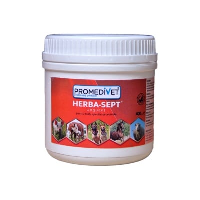 Promedivet HERBA – SEPT OINTMENT, мехлем за рани, кожни инфекции, повърхностни дерматози, изгаряния, 400гр