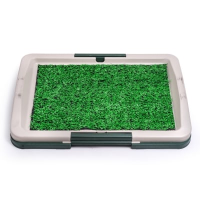 Puppy Potty Pad, Кучешка тоалетна с решетка и изкуствена трева, 47 / 34 /5 см