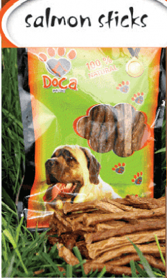 "Salmon Sticks" - Солети от сушено месо от сьомга