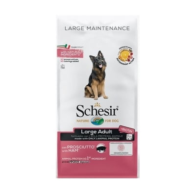 Schesir Adult, Large, суха храна за кучета, прошуто, 12 кг