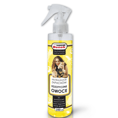 Super Benek, Спрей за премахване на миризми и петна от домашни любимци, екзотични плодове, 250мл