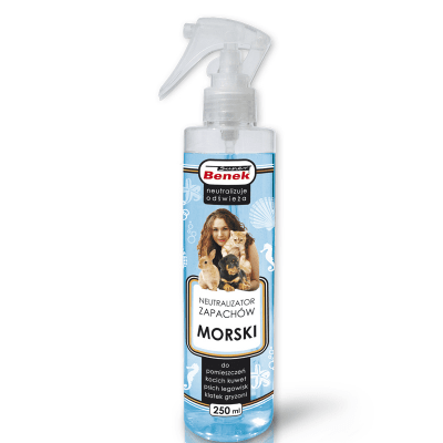 Super Benek, Спрей за премахване на миризми и петна от домашни любимци, Морски бриз, 250мл