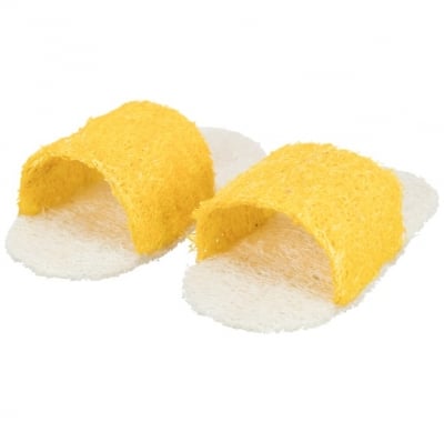 Trixie, Комплект играчка за гризачи чехли от луфа, 8см