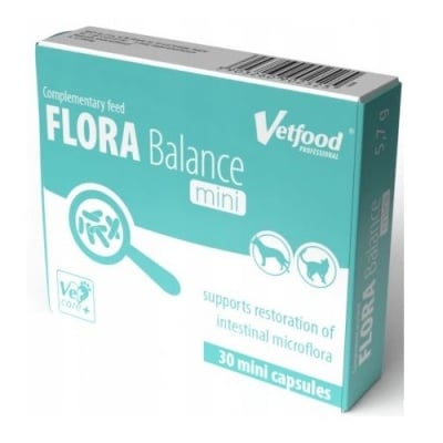 Vetfood, Flora Balance Mini, пребиотик, инулин 30 мини капсули