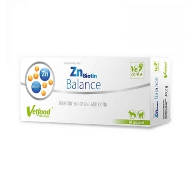 Vetfood, ZnBioton, цинк и биотин, 60 капсули