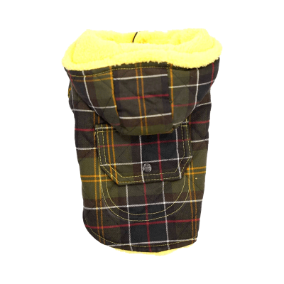 Яке за куче Жълто каре, с качулка