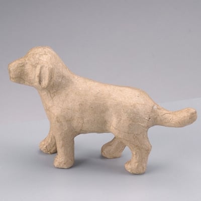 Фигура от папиемаше, куче, 14,5 x 4 x 9 cm