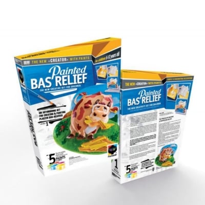 Креативен комплект за създаване на гипсова отливка Painted bas-relief «Gourmand with horns»