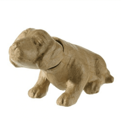 Фигура папиемаше, Кимащо кученце, 22,5 x 9 x 13 cm