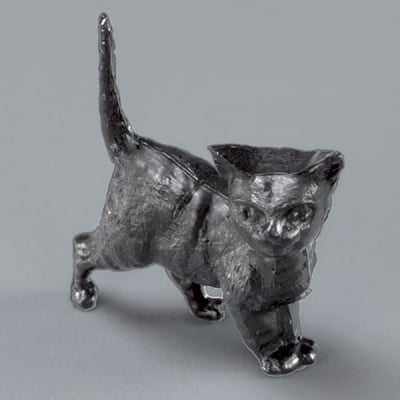 Миниатюра, котка, 27 mm, 4 броя, черна