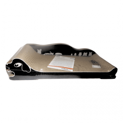 anipro Драскалка за котки, с рисунка на куче, черна, 60х28х14 см