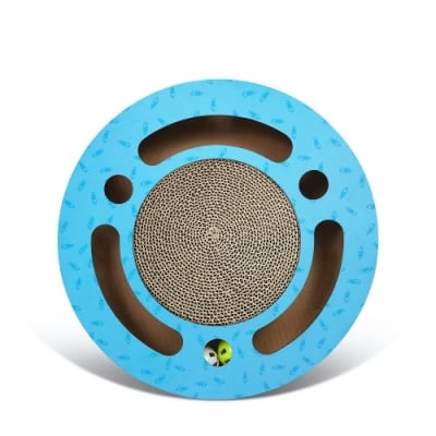 anipro Драскалка за котки, малък кръг син, 33х33х4.5 см