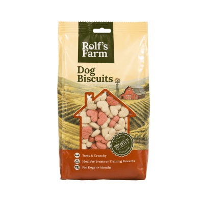 Rolf`s Farm - лакомства за кучета, бисквити мини сърчица микс с вкус на ягода, 750 г