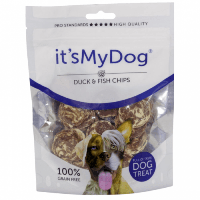 It`s My Dog лакомство за кучета, чипс с патешко и риба, 85 г