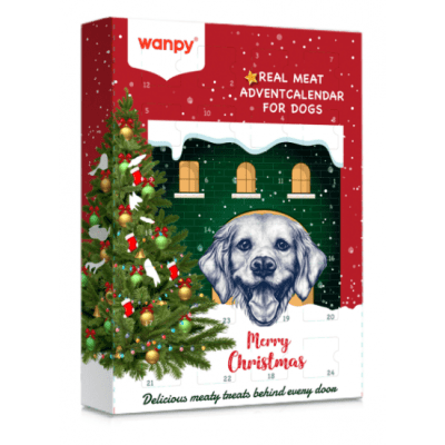 Wanpy Christmas Calendar - Коледен календар за кучета, лакомства с пилешко, говеждо, патица - микс, 150 гр.