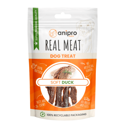 anipro - Натурални лакомства за кучета от всички породи - с меко патешко филе, 80 гр.