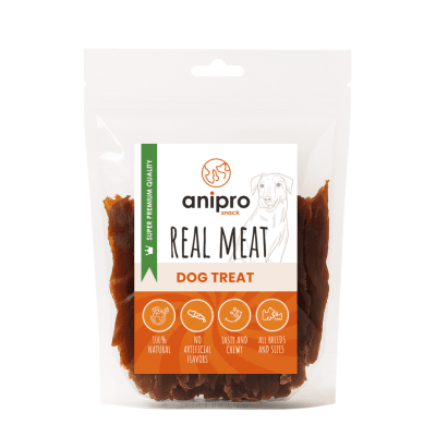 anipro - Натурални лакомства за кучета от всички породи - меко патешко филе, 400 гр.