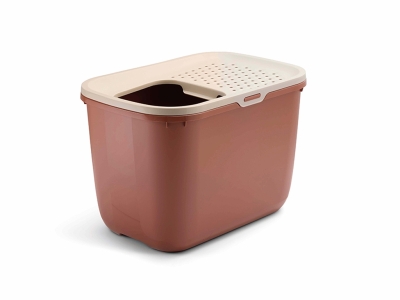 Savic Hop In - Закрита котешка тоалетна, цвят Тоскана - 58.5 х 39 х 39.5 см