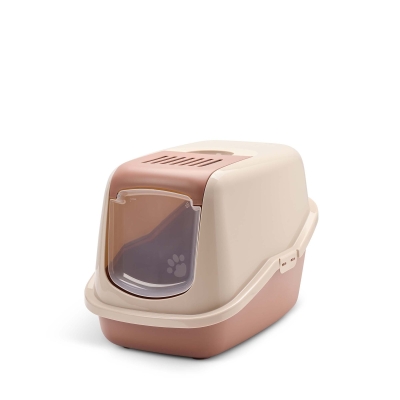 Savic Nestor - Закрита котешка тоалетна къща - цвят Тоскана с размери - 56х39х38.5