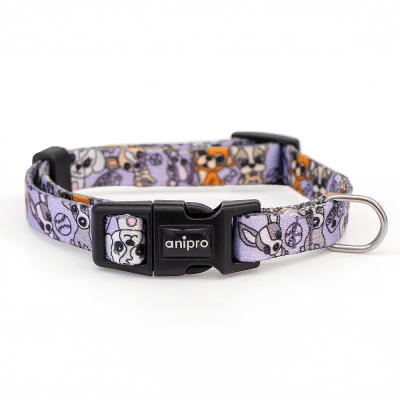 аnipro Soft Touch Cute puppies нашийник лента 20мм/40-55см с черна тока