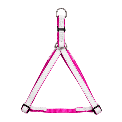 anipro нагръдник лента с коприна 15мм бяло/т.розово