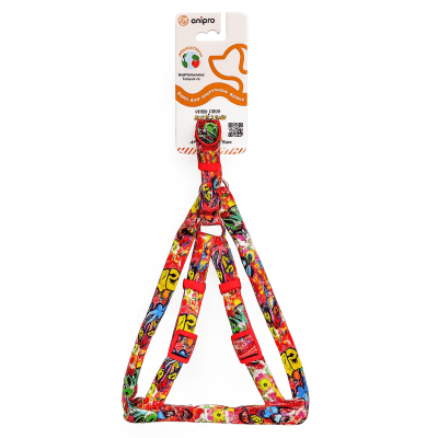 аnipro Soft Touch Dog of the city нагръдник лента 20мм/40-55см с червена тока