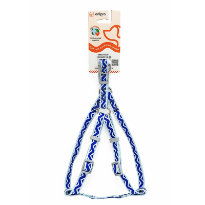 аnipro Soft Touch Blue whale нагръдник лента 20мм/40-55см със сива тока