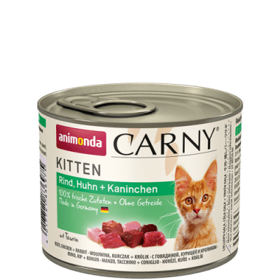Carny Kitten - говеждо + пиле + заек 200 гр.