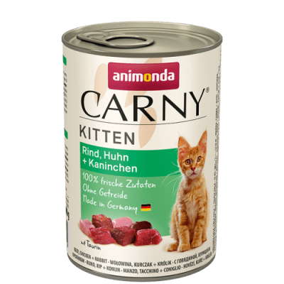 Carny Kitten - говеждо + пиле + заек  400 гр.