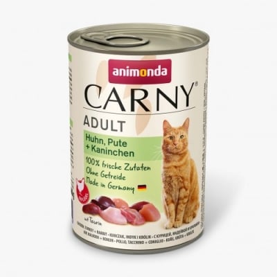 Carny Adult 400 г пиле + пуйка + заек / 6 бр.  СТЕК