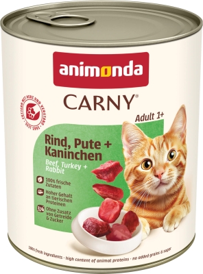 Carny Adult 800 г говеждо + пуйка + заек (зелен) / 6 бр.  СТЕК