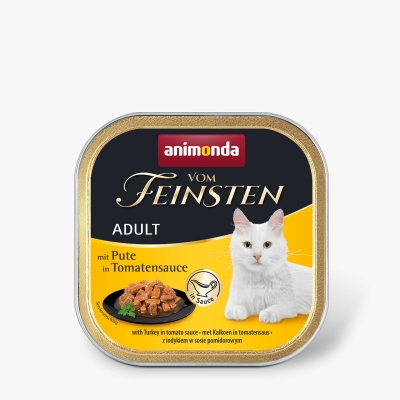 Vom Feinsten Cat -пастет за котки от всички породи, с пуйка в доматен сос - 100 гр.
