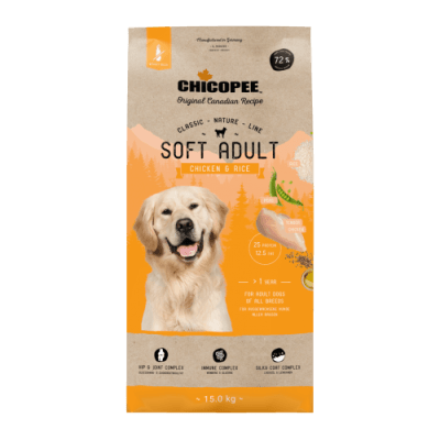 Chicopee Dog CNL Soft мека гранула за израснали кучета с пилешко, 15 кг