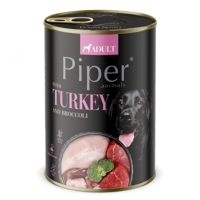 Piper Adult Dog – консервирана храна за кучета с пуйка и броколи, 400 г