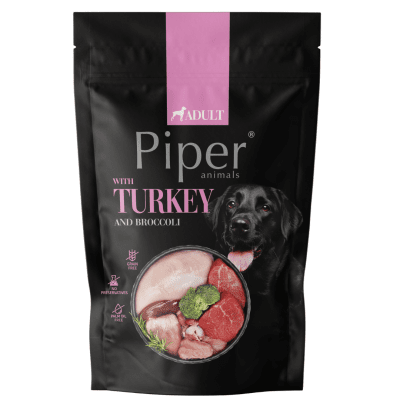 Piper Adult Dog - Пълноценна храна за израснали кучета от всички породи - пауч с пуйка и броколи, 500 гр.