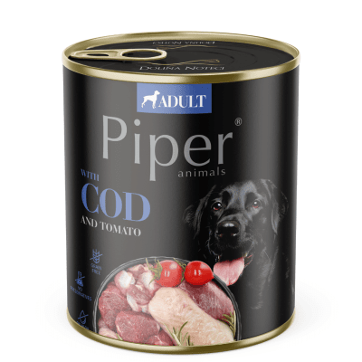 Piper Adult Dog - Пълноценна, балансирана храна за кучета с риба треска и домати - консерва, 800 г