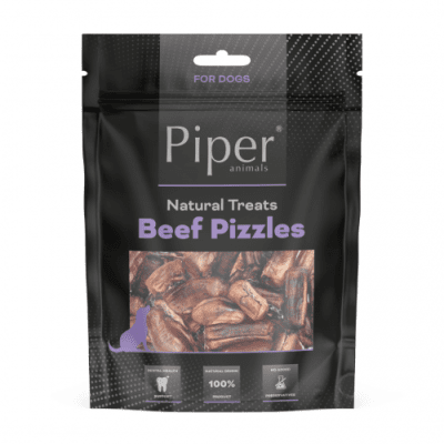Piper Treats Beef Pizzles натурални лакомства за кучета от сушени говежди пениси, с високо съдържание на протеин, 200 г