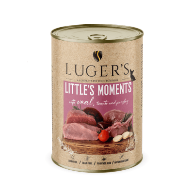 Luger`s Dog храна за дребни породи кучета с телешко и домати, 400 г, 6 бр./стек