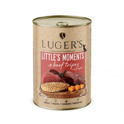 Luger`s Dog храна за дребни породи кучета с говеждо шкембе, 400 г, 6 бр./стек