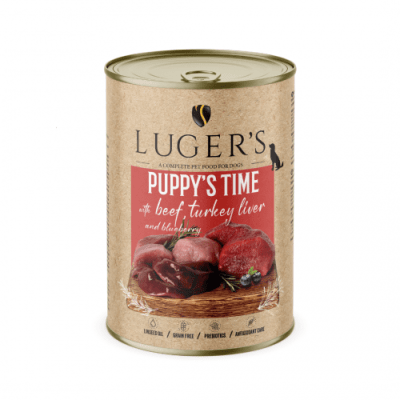 Luger`s Puppy храна за малки кученца с говеждо и пуйка, 400 г, 6 бр./стек