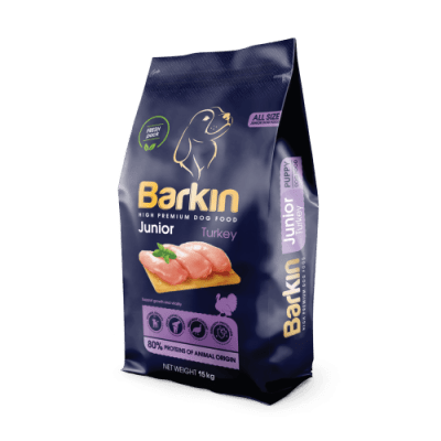 Barkin High Premium Turkey Junior храна за малки кученца с пуйка , 15kg