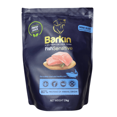 Barkin High Premium - Пълноценна храна за кучета от мини породи - гранули с риба, 2 кг