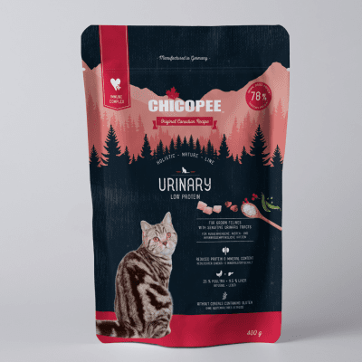 Chicopee Holistic Urinary - пълноценна суха храна за израснали котки при проблеми с уринарния тракт, 400 г