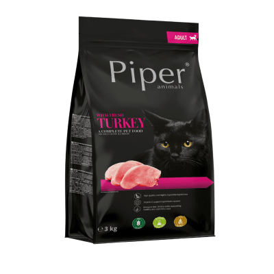 Piper Cat Turkey, храна за котки, с прясно пуешко, 3 кг