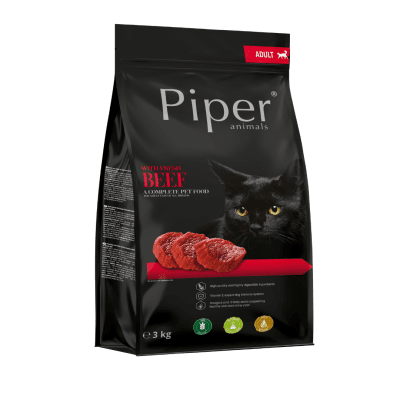 Piper Cat Beef, храна за котки, с прясно говеждо, 3 кг