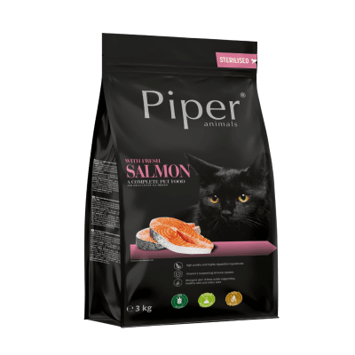 Piper Cat Salmon, храна за котки, със сьомга, 3.00кг